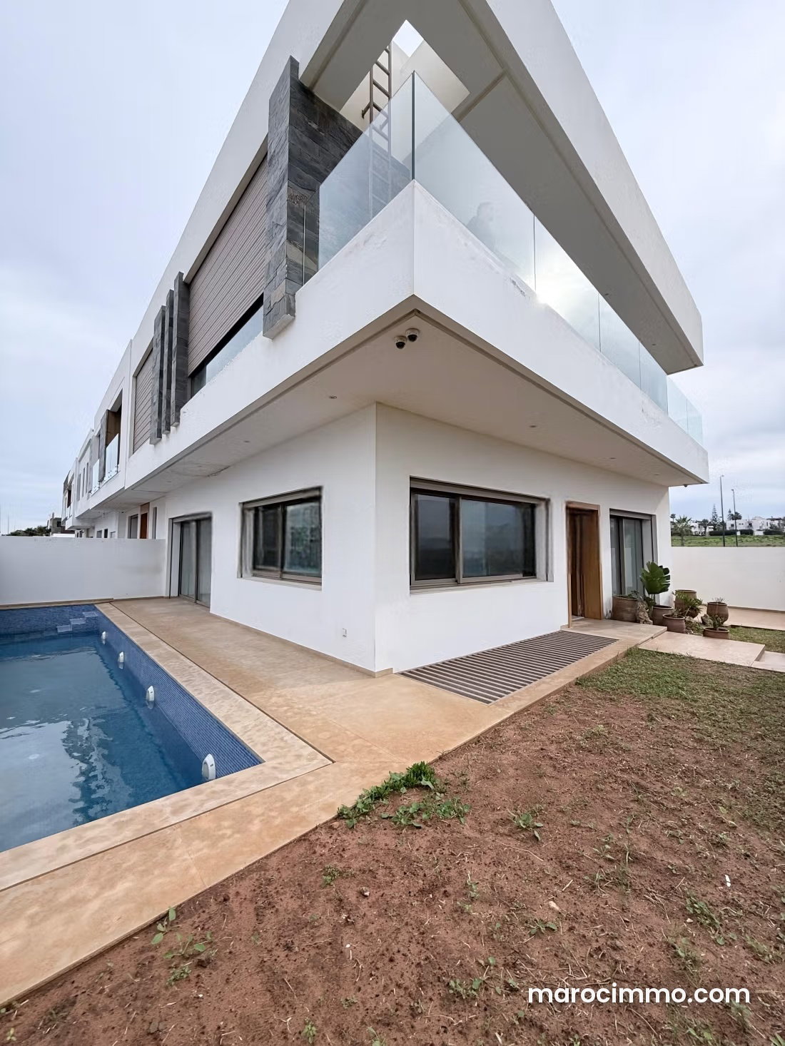 Villa 450 m² vue mer à louer, Harhoura Temara avec piscine — Temara
