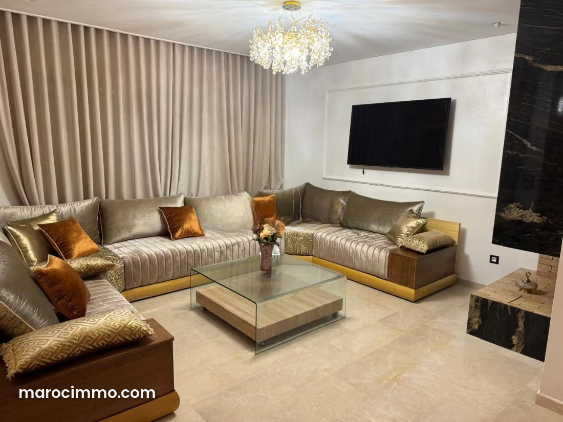 Furnished 4-Room Apartment for Rent in Val d'Or, Temara — Temara