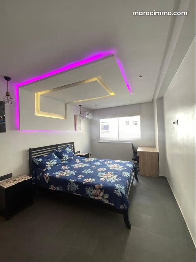 Bel appartement meublé en location à Agdal. Superficie 100 m². 2 chambres Bien meublé — 5