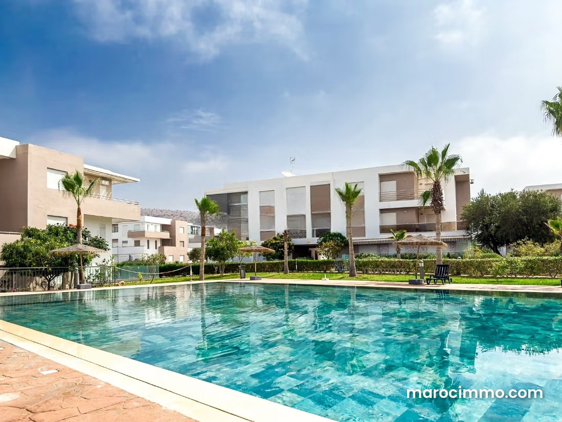 Furnished 115 sqm apartment with sea and mountain views, Tamri — Tamri