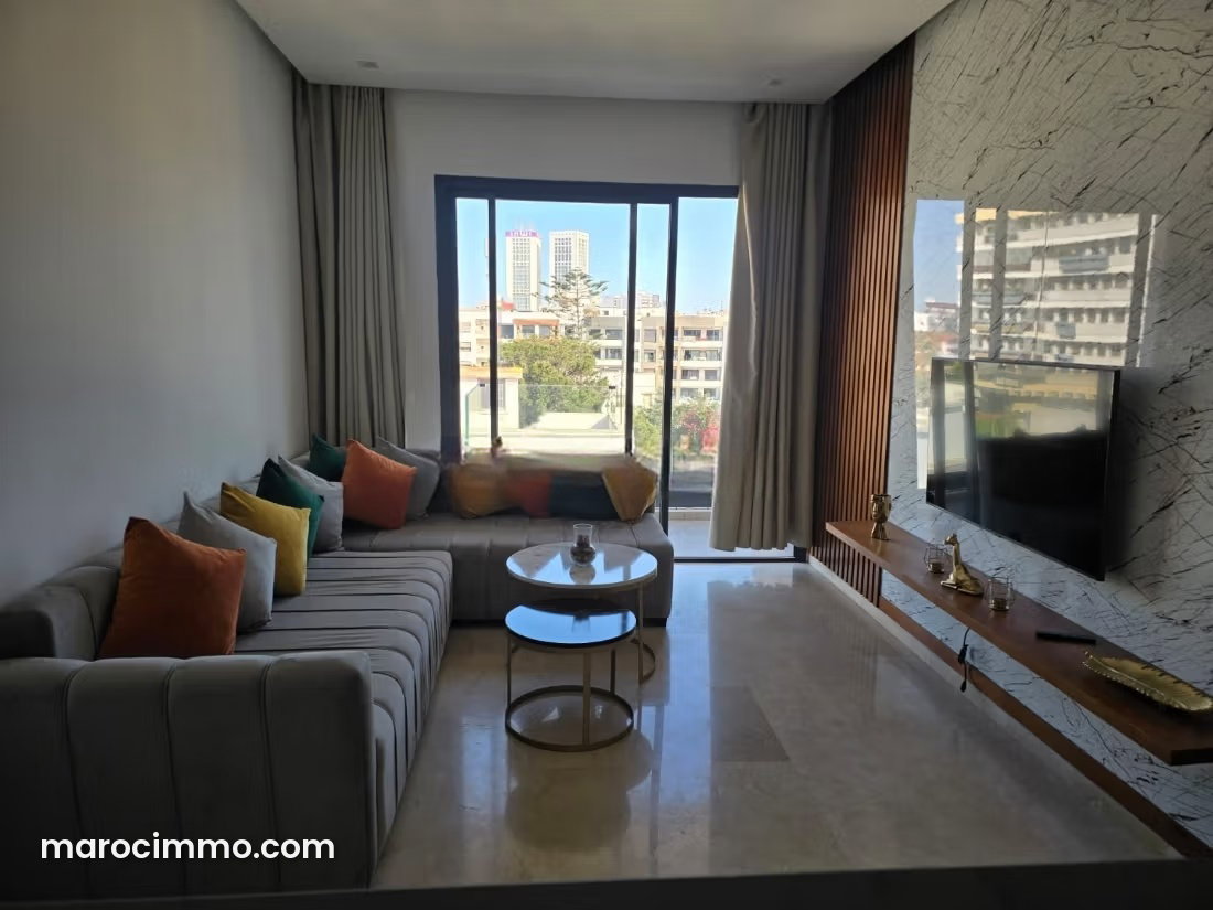 Furnished apartment with terrace for rent in Palmier, Casablanca — Casablanca