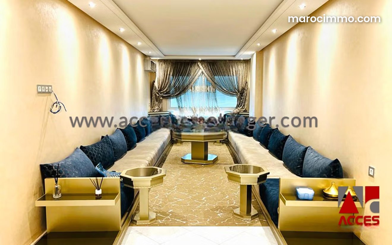 Furnished 120 m² Apartment, 2 Bedrooms, Tangier City Centre — Tangier
