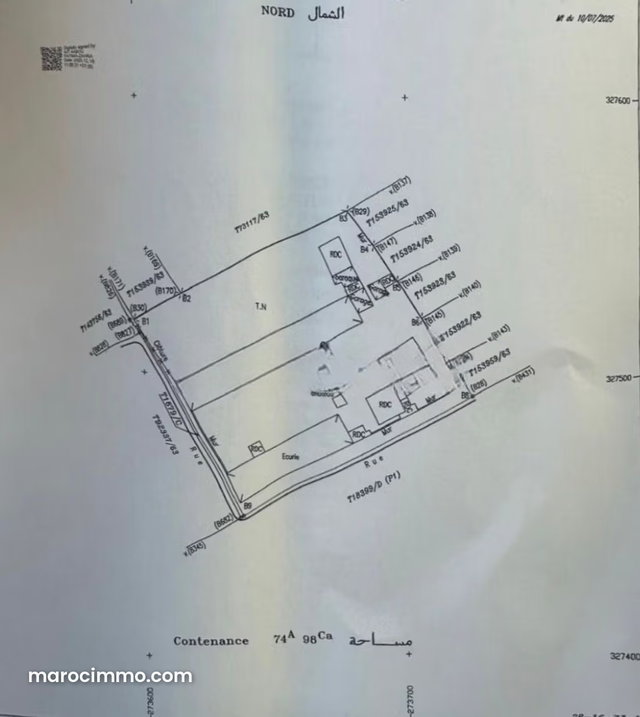 Terrain 7500m² a vendre Dar Bouazza — 2