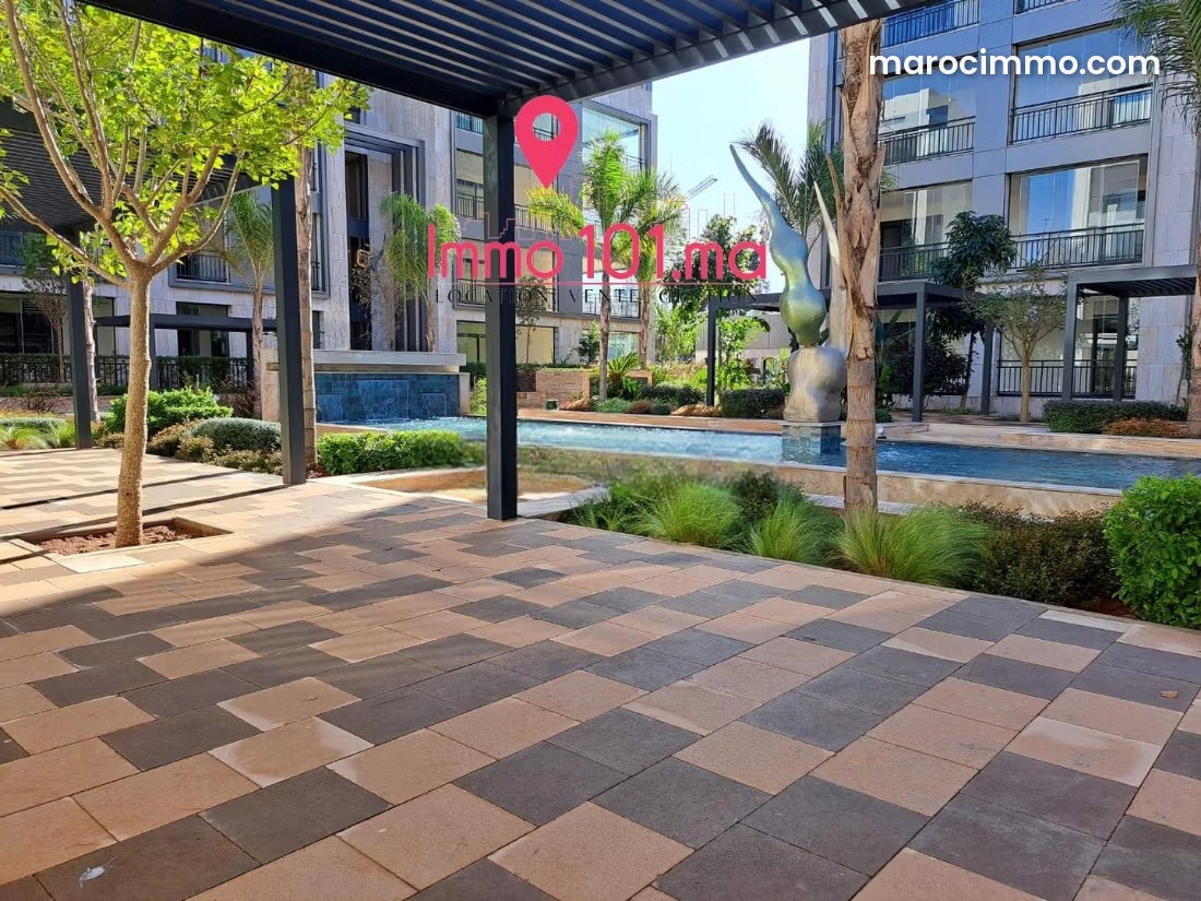 Furnished 146 sqm duplex, 2 bedrooms with terraces, Souissi, Rabat — Rabat