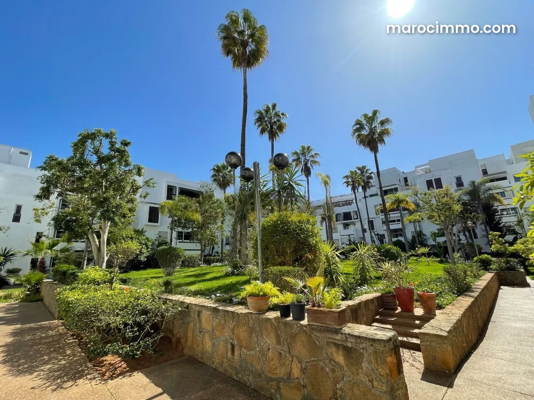Appartement meublé 192 m², 3 chambres, jardin privé, Haut Agdal — Rabat