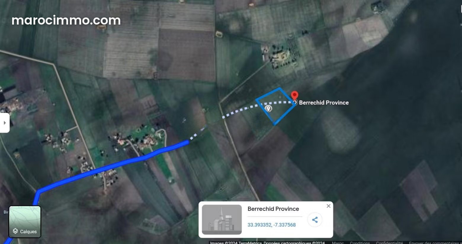 2.5-hectare agricultural land in Oulad Zidane with well and water basin — Oulad Zidane