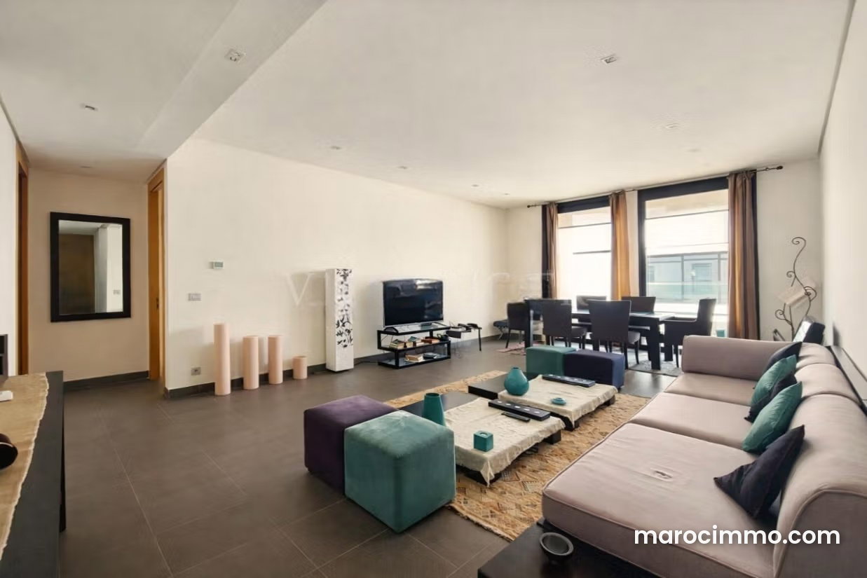 144 m² Furnished Apartment with Partial Sea View, Aïn Diab, Casablanca — Casablanca