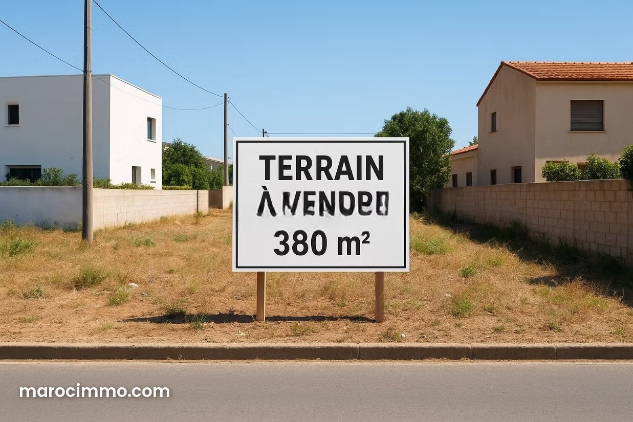 Terrain 380 m² à vendre, Bir Rami Est, Kénitra, double façade — Kénitra