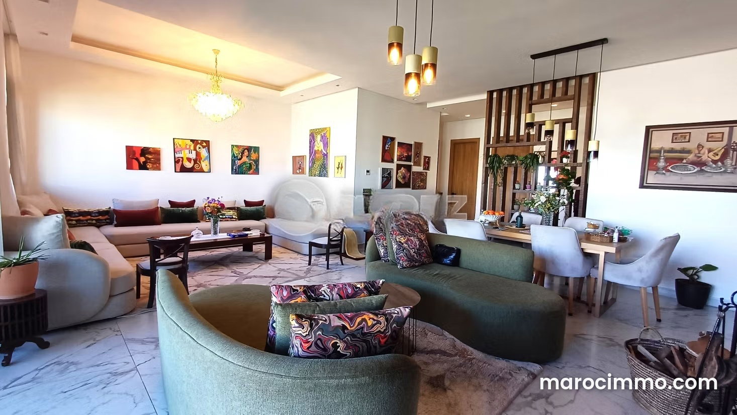 Appartement 199 m² vue mer, Dar Bouazza, résidence avec piscine — Dar Bouazza