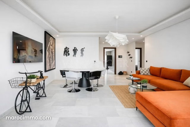 Modern furnished apartment for rent with terrace in Bouskoura Green City — 3