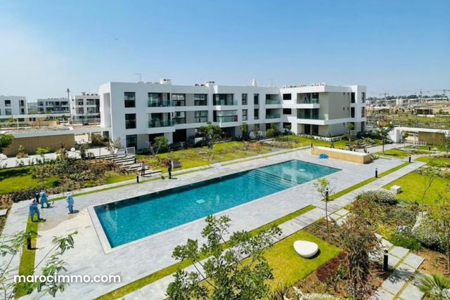 Modern furnished apartment for rent with terrace in Bouskoura Green City — 5