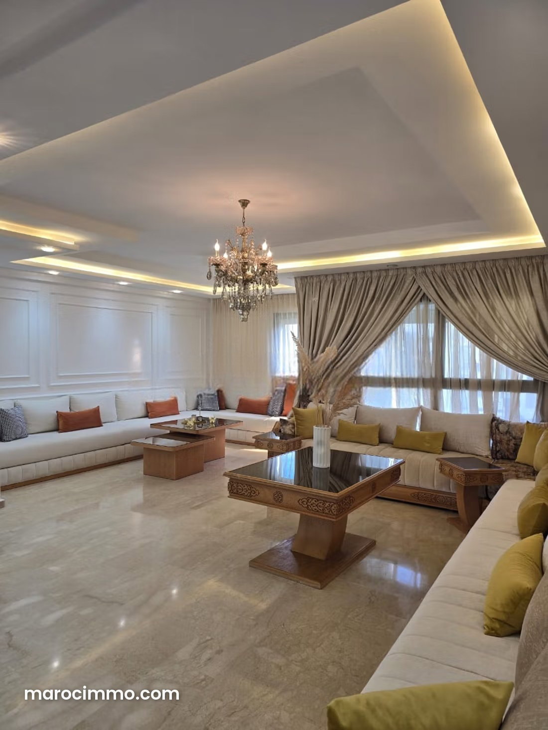 Furnished 127 sqm Apartment with Sea Views, Val d'Or, Temara — Temara