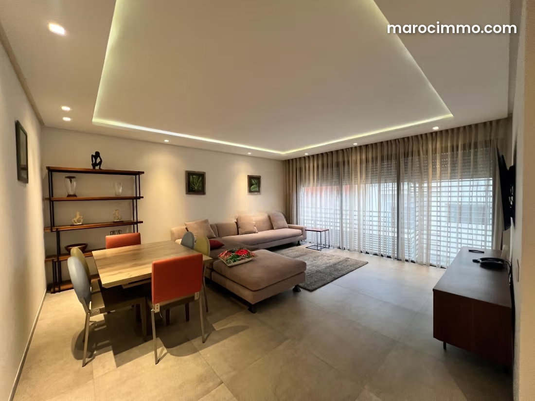 Furnished 120 m² Apartment, 2 Bedrooms, Golden Triangle, Casablanca — Casablanca