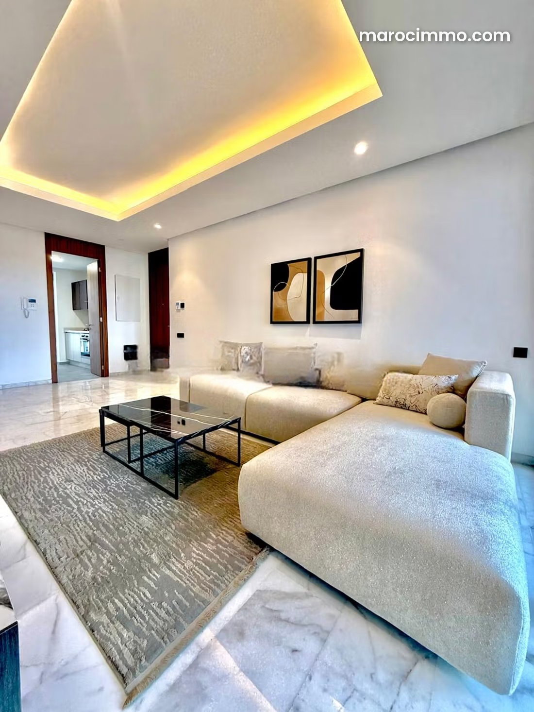 Furnished 90 m² Apartment, Casablanca Finance City, 2 Terraces — Casablanca