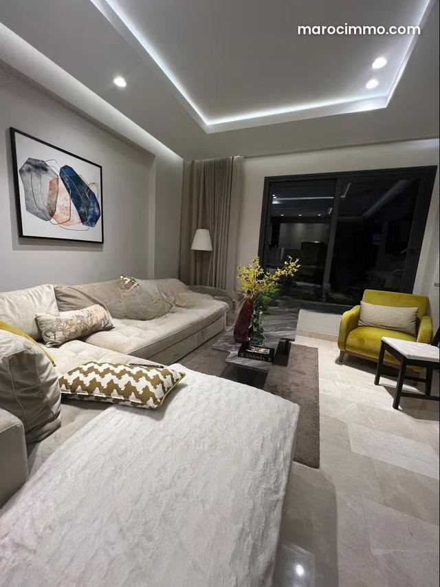 Bel appartement en location à Ferme Bretonne Hay Arraha. Surface totale 53 m². Bien meublé — Casablanca