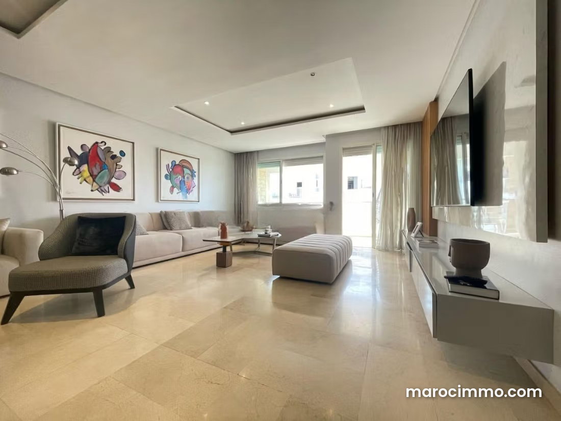 Appartement 170 m² meublé avec piscine, Hay Riad, Rabat — Rabat