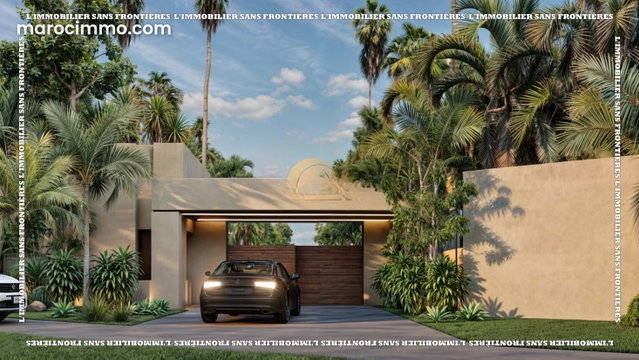 Villa sur plan à Route d’Amizmiz Km 7, Piscine privée 12 m x 5 m Jardin paysager, Marrakech: à vendre — 2