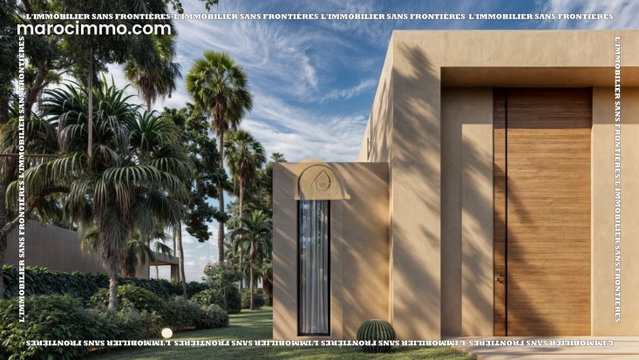 Villa sur plan à Route d’Amizmiz Km 7, Piscine privée 12 m x 5 m Jardin paysager, Marrakech: à vendre — 5