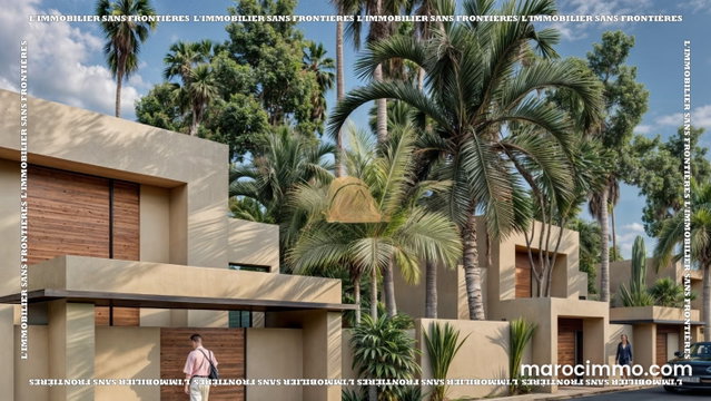Villa sur plan à Route d’Amizmiz Km 7, Piscine privée 12 m x 5 m Jardin paysager, Marrakech: à vendre — 3