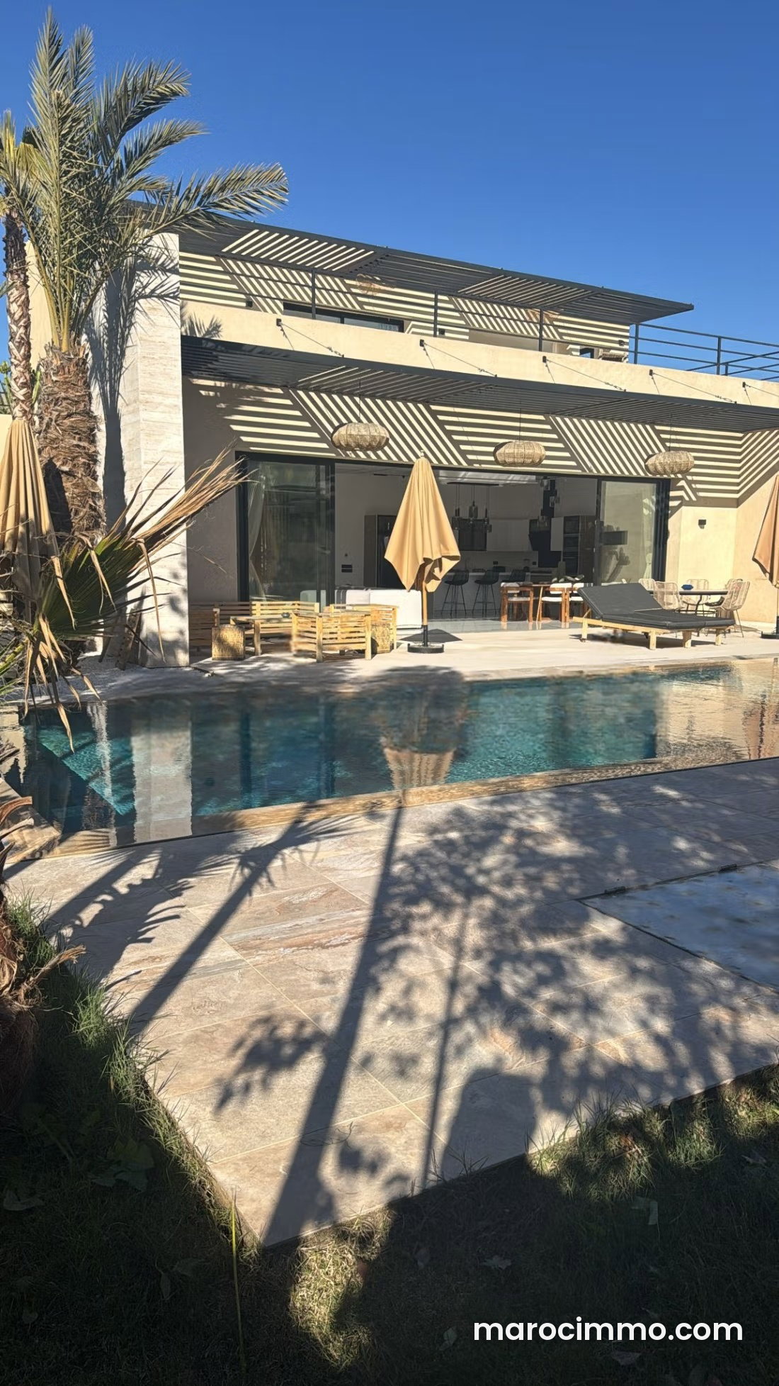 Villa 1200 m², piscine et terrasse solarium, Route de Fès, Marrakech — Marrakech