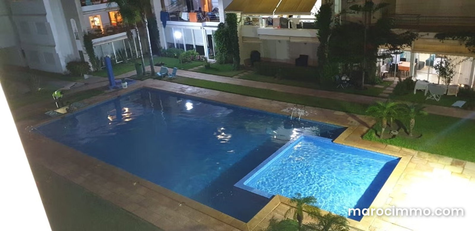 2-Bedroom Apartment with Pool-View Terrace in Sidi Rahal — Sidi Rahal