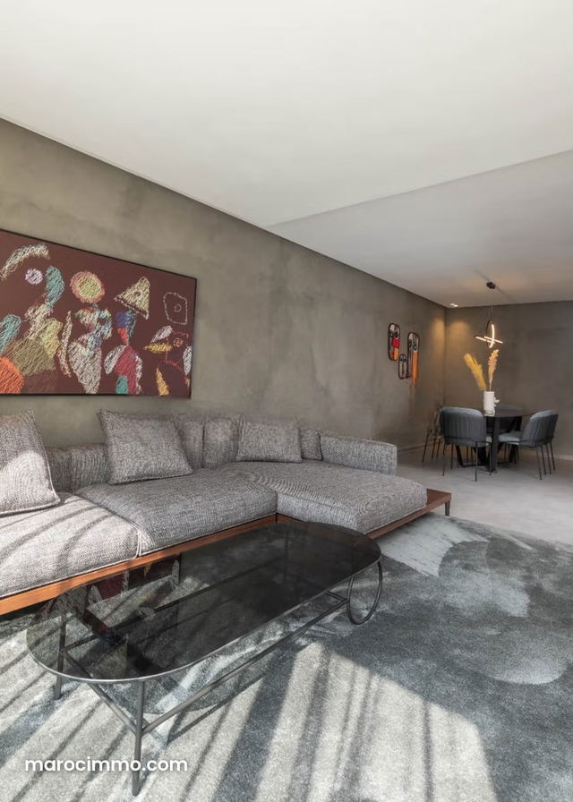 Furnished Apartment with Palm Tree Pool — Casablanca