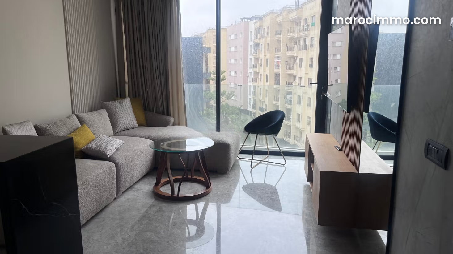47 m² Furnished Apartment with Terrace and Garage, Anfa, Casablanca — Casablanca