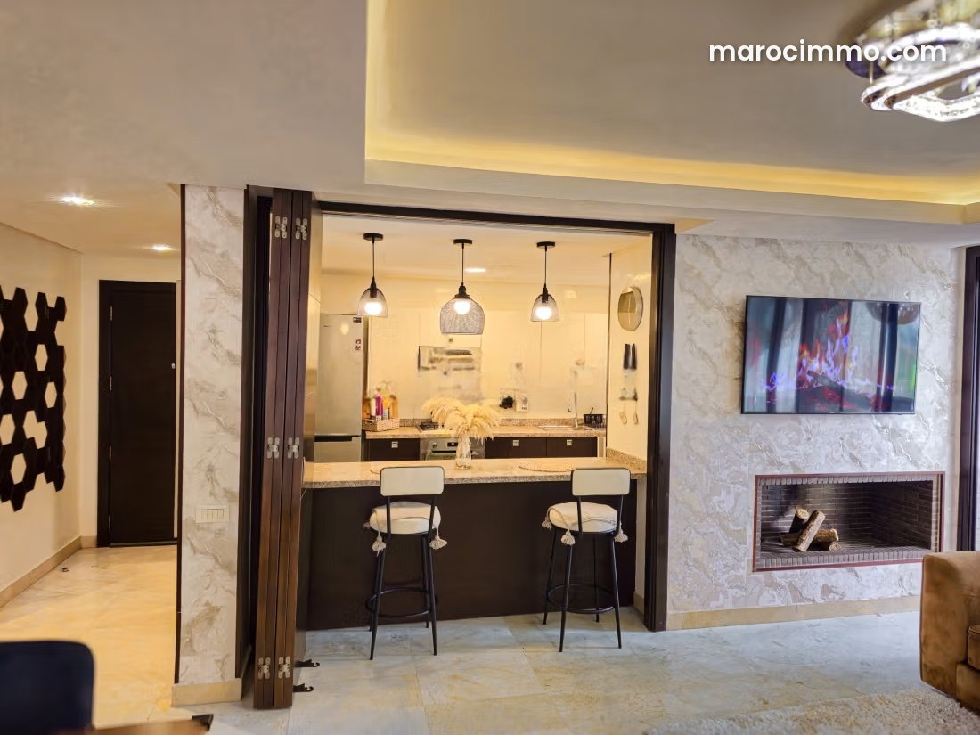 Appartement meublé avec terrasse à Ville Verte Bouskoura — Bouskoura