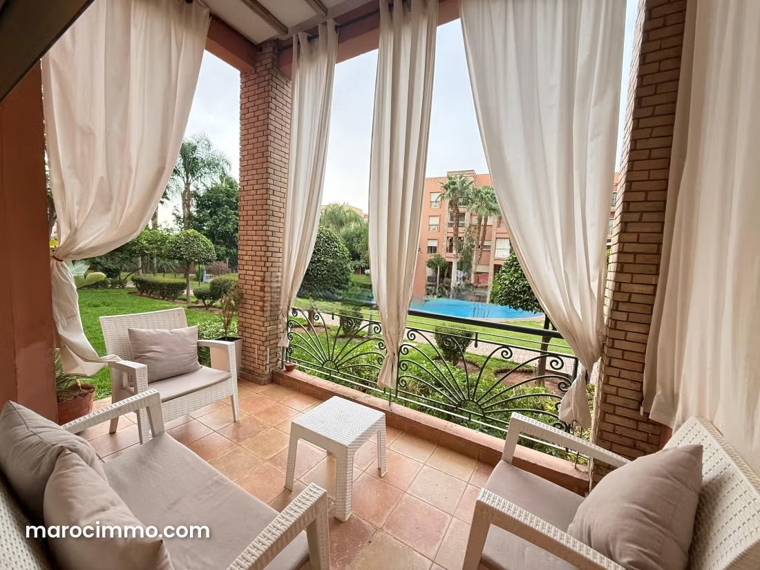 Appartement rez, de, jardin avec piscine à Marrakech — Marrakech
