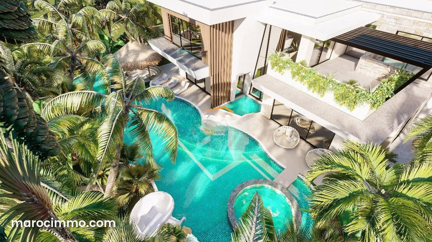 New 700 m² Villa with Lagoon-Style Pool, Route de l’Ourika, Marrakech — Marrakesh