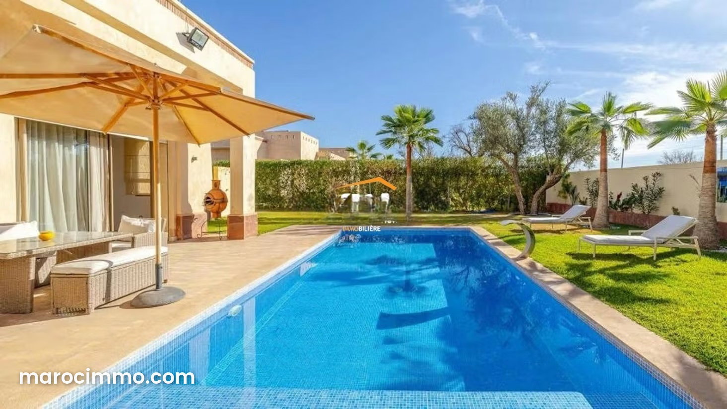 Single-Storey Villa, 150 m², Swimming Pool and Landscaped Garden, Marrakech — Marrakesh