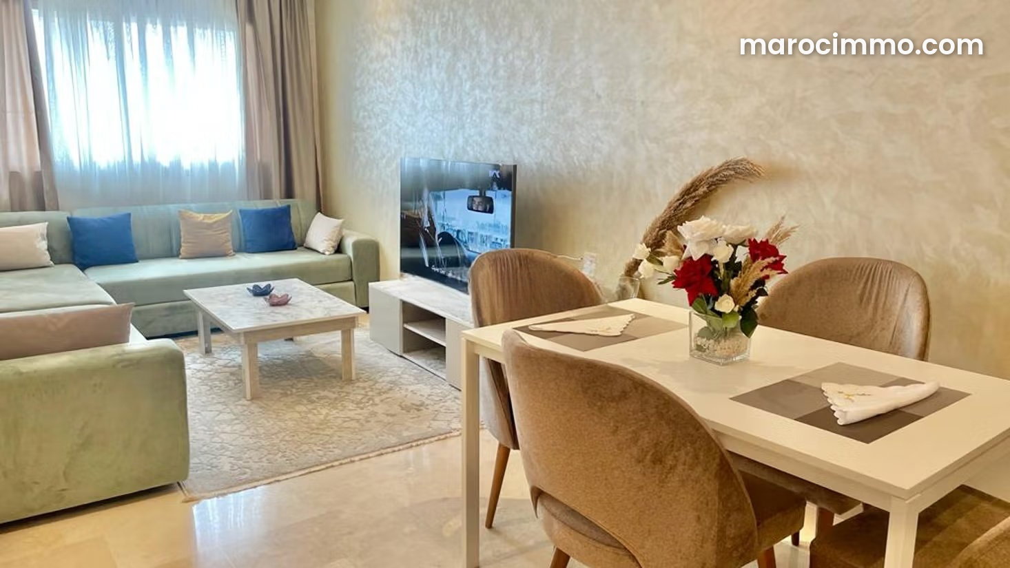 Appartement meublé 2 chambres avec vue panoramique, Malabata, Tanger — Tanger