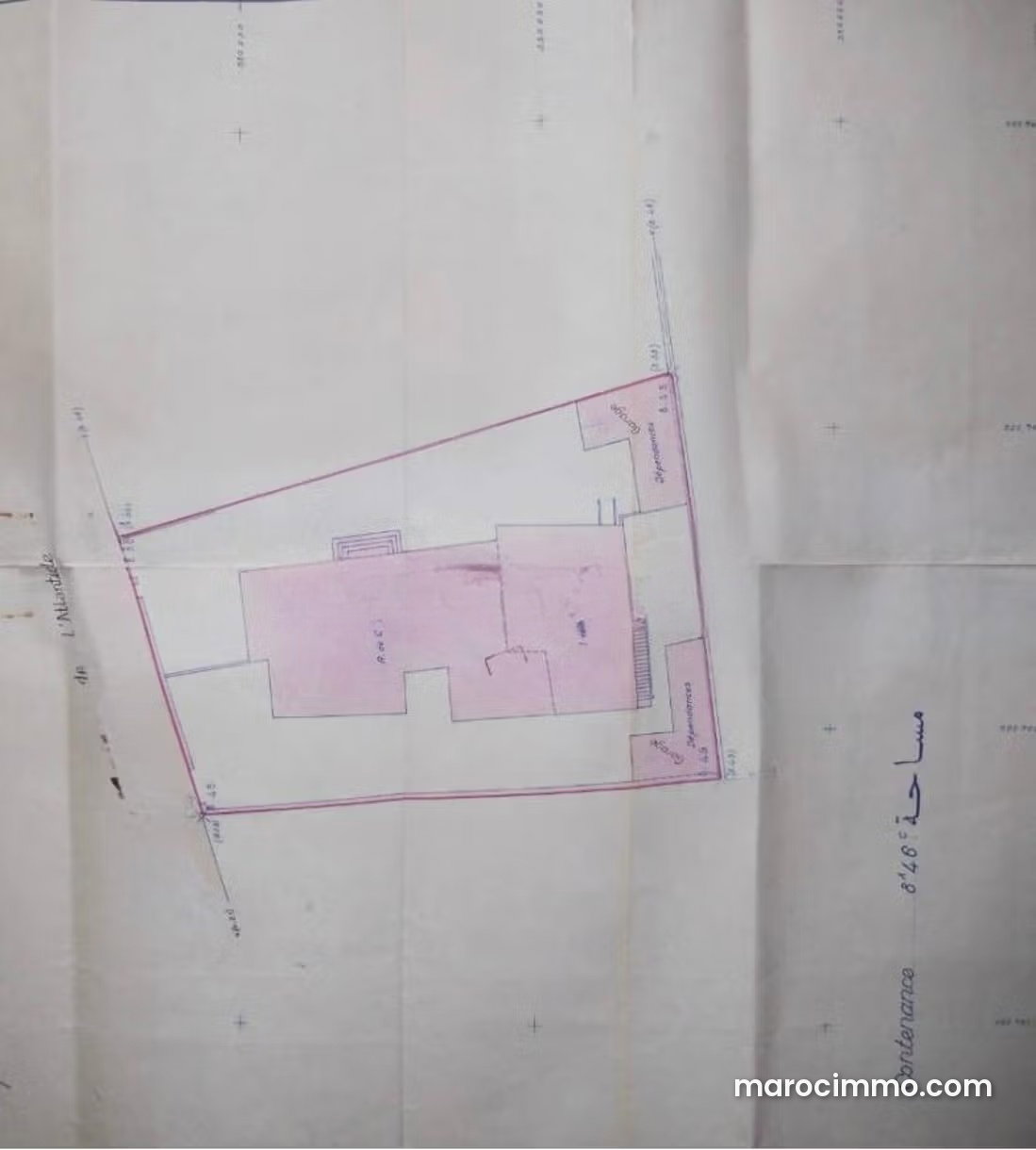 846 m² plot in Polo, Casablanca, with 22 m frontage on a boulevard — Casablanca