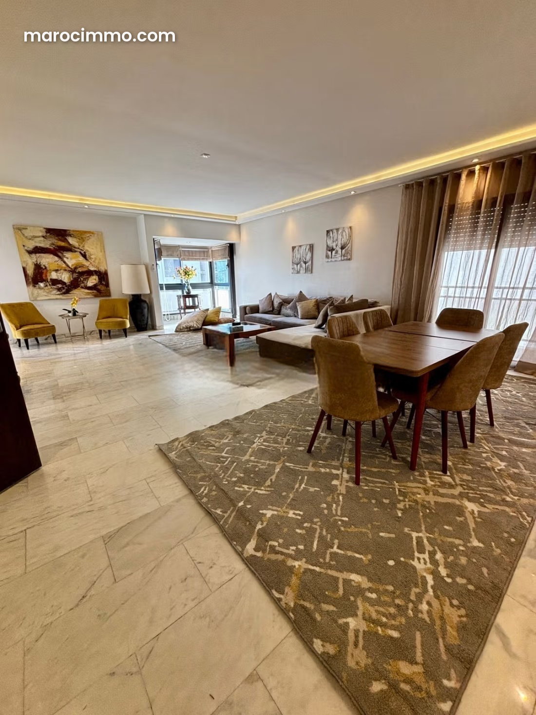 160 sqm Furnished Apartment with Terrace, Anfa, Casablanca — Casablanca