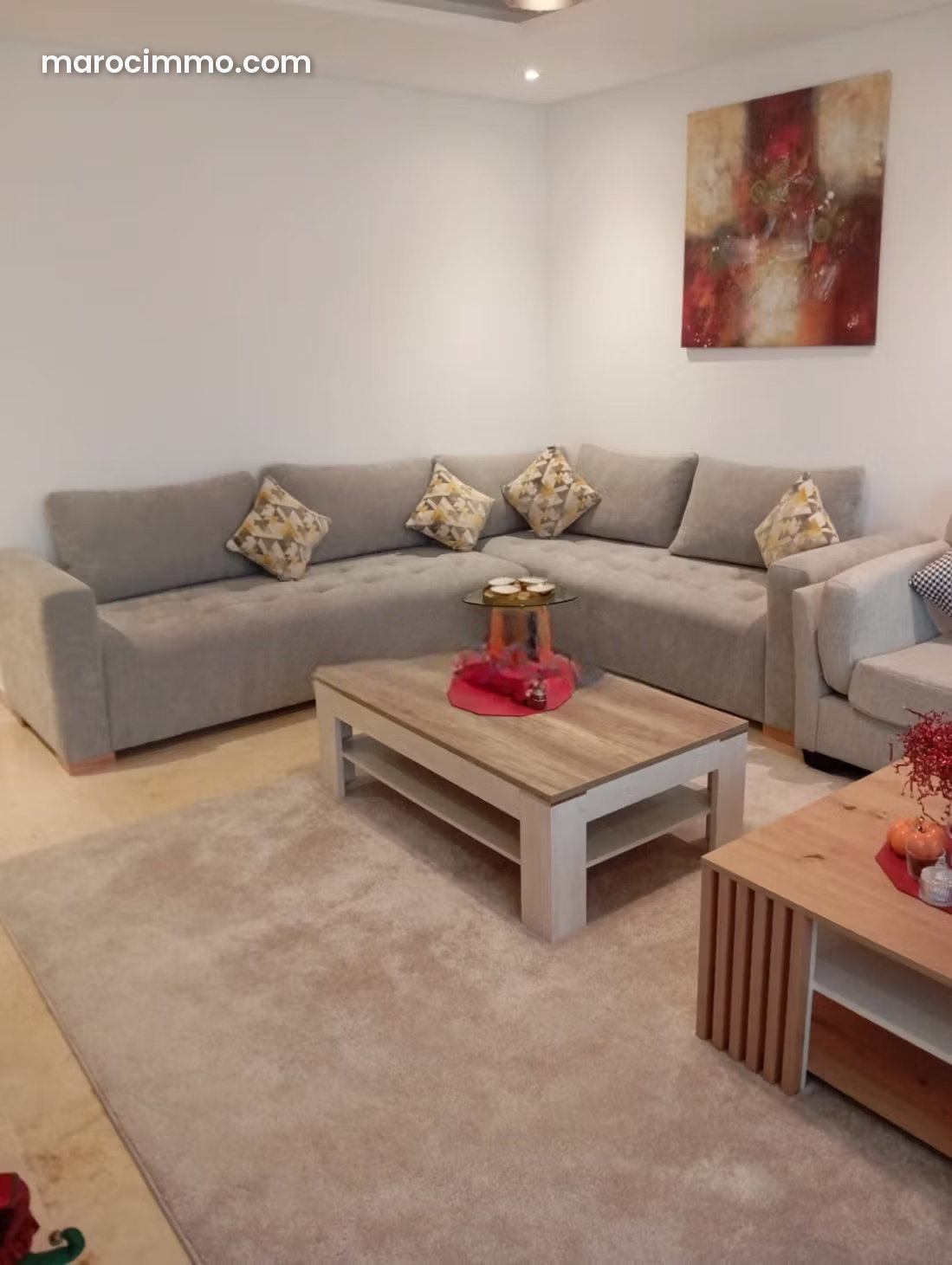 Furnished 3-Bedroom Apartment for Rent, Riyad, Rabat — Rabat