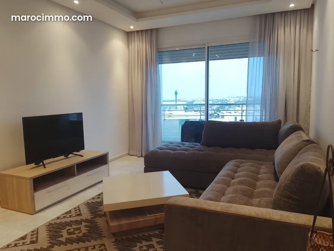 Appartement meublé terrasse et vue mer au dernier étage Hay Riad — Rabat