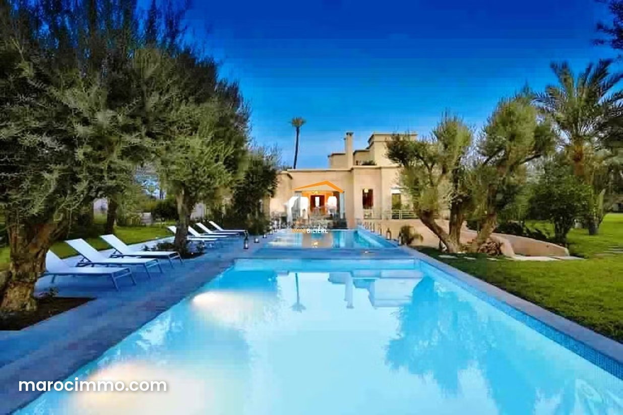 Villa Palmeraie, Marrakech : 1 700 m² sur parc arboré de 1 hectare — Marrakech