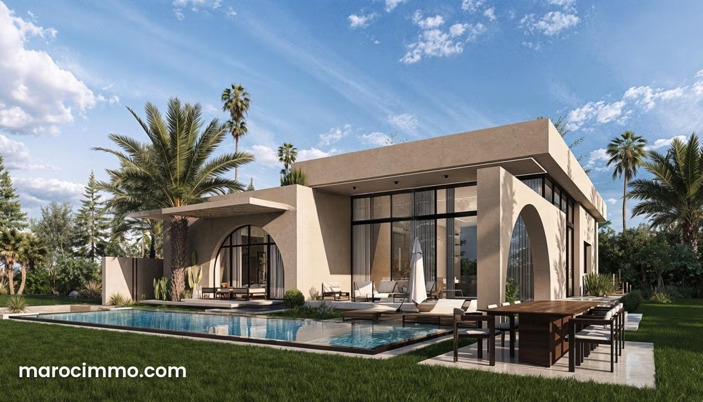 Contemporary 300 sqm Villa with Pool and Garden, Ourika Road — Marrakesh