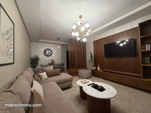 Rent this apartment in Nouaceur. 102 m² surface area. Fully furnished — 2