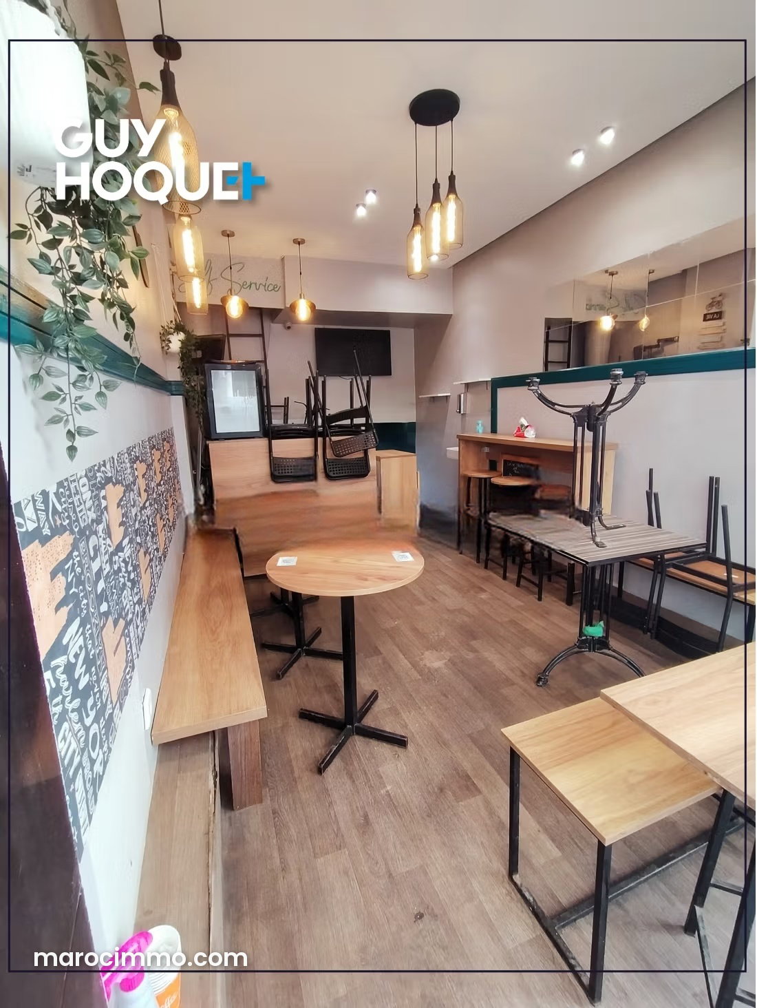 Local commercial 28 m², Maarif proche Twin Center, Casablanca — Casablanca