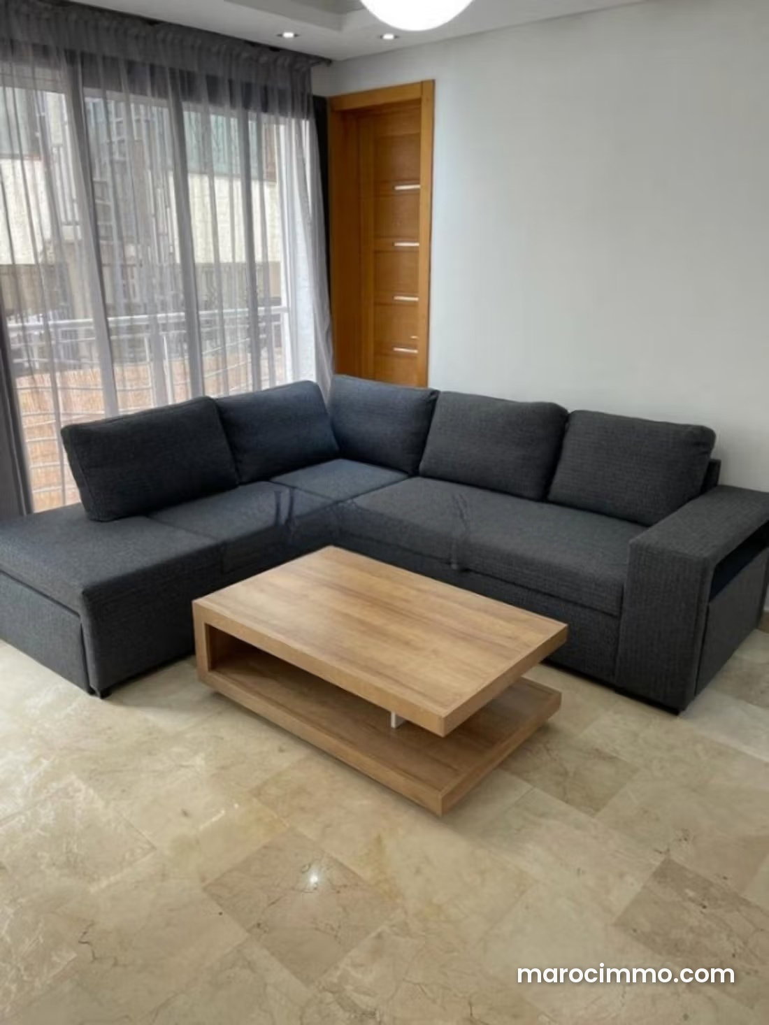 Furnished 63 m² Apartment with Terrace and Garage, Racine, Casablanca — Casablanca