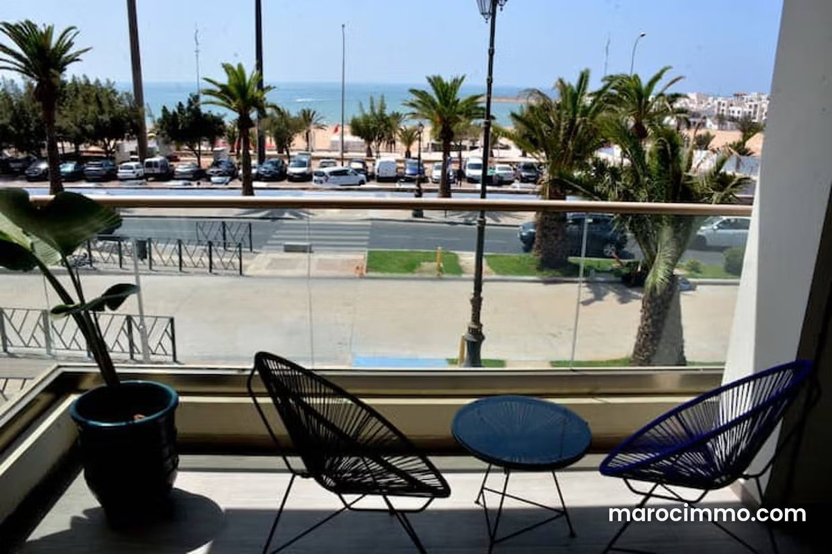 Bel appart 3 chambres vue mer centre ville Agadir