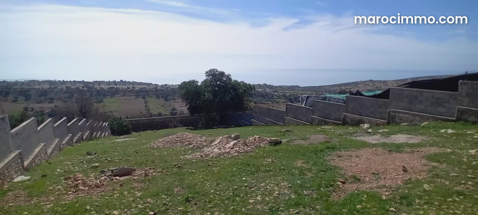 Terrain 700 m² vue mer, Taghazout, idéal villa ou maison d'hôtes — Taghazout