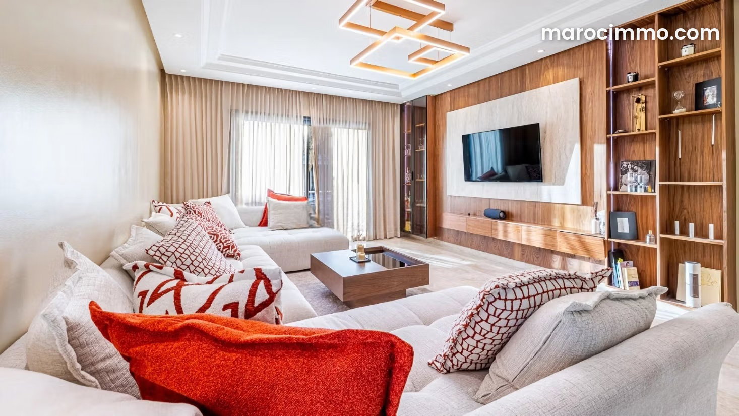 Appartement 77 m² meublé avec garage, Guéliz, Marrakech — Marrakech