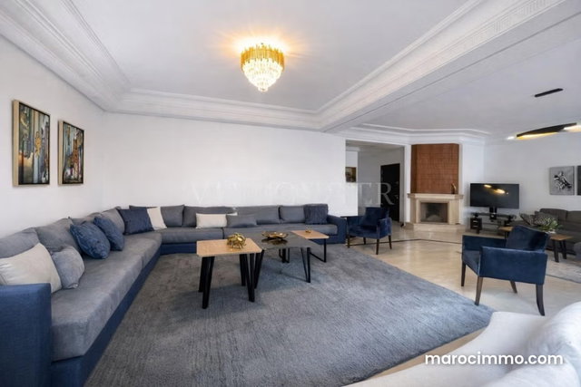 Location sublime appartement meublé 200m2 avec terrasse à Racine, Casablanca — 4