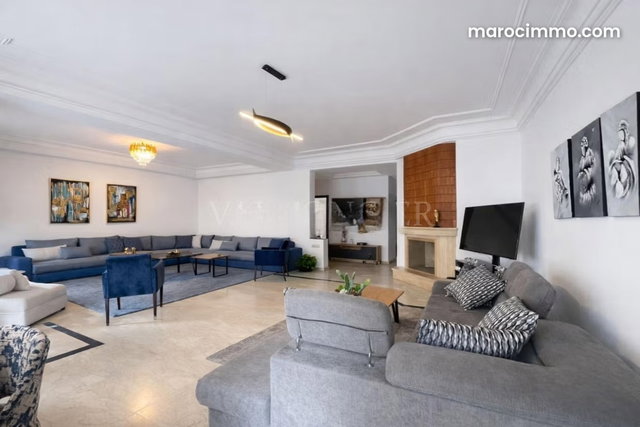 Location sublime appartement meublé 200m2 avec terrasse à Racine, Casablanca — 3