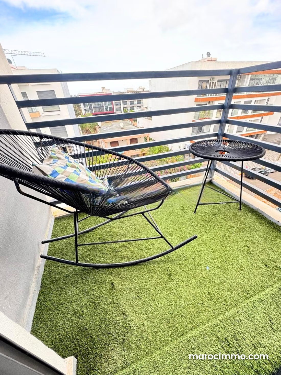 Furnished studio apartment with terrace for rent in Riviera, Casablanca — Casablanca