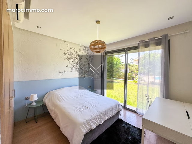 Appartement Rez de jardin meublé à Bouskoura Ville Verte ds résidence avec piscines — 4