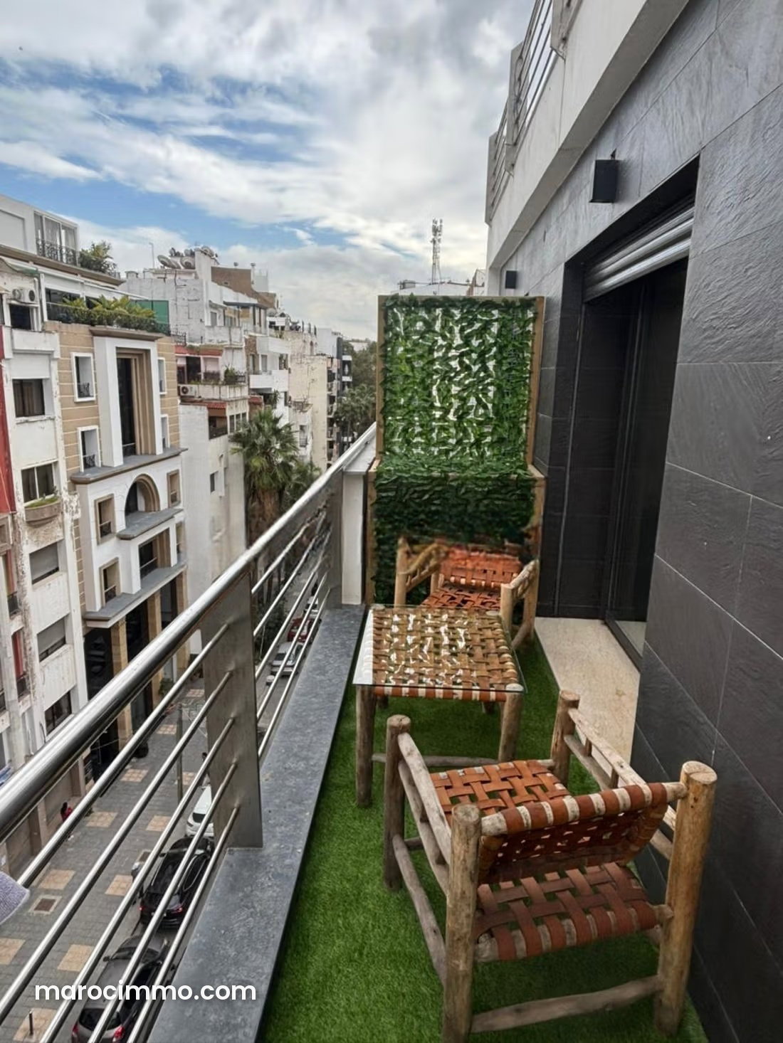 Appartement meublé 53 m², terrasse filante, Anfa Casablanca — Casablanca