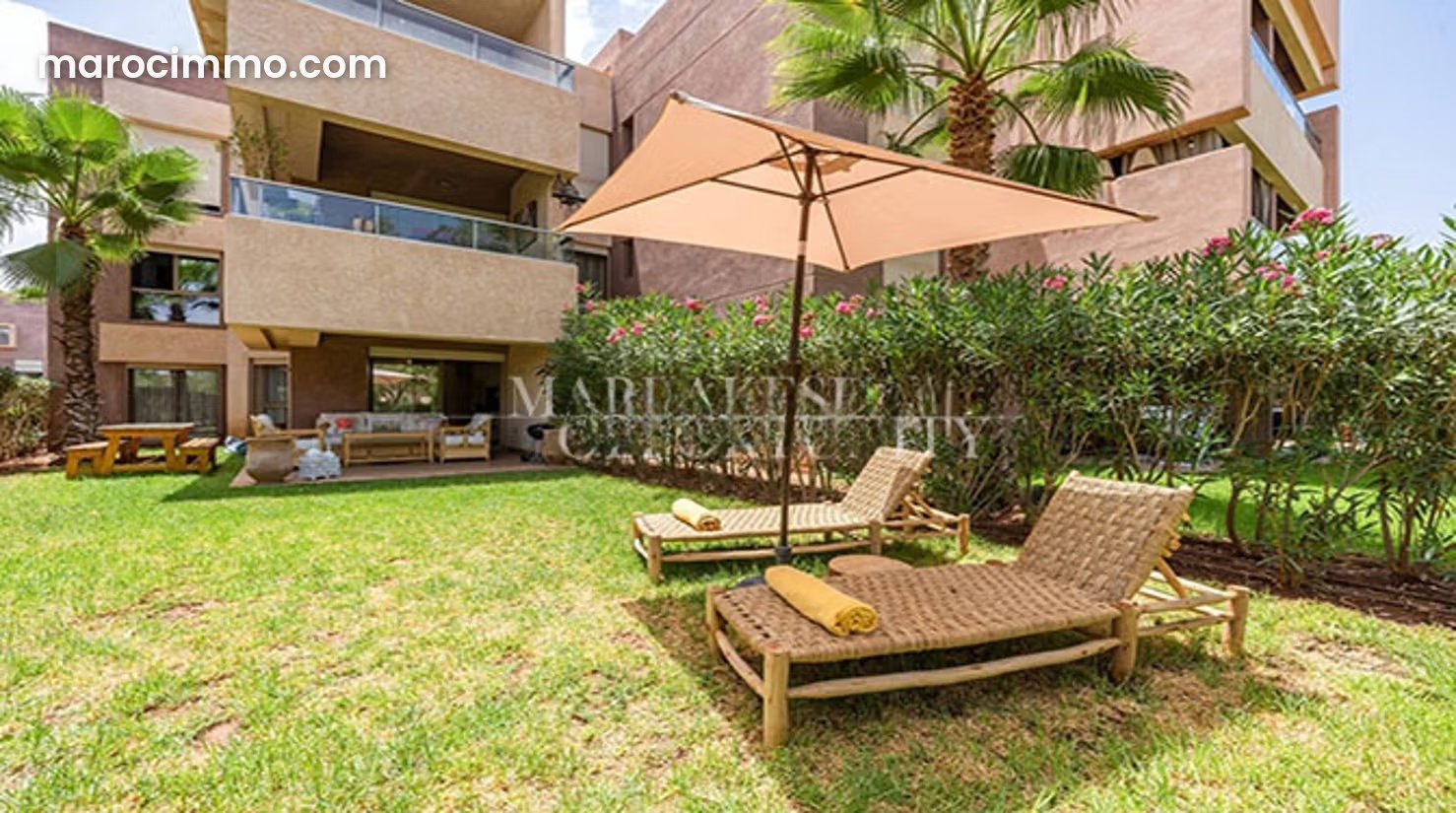 Appartement 3 chambres avec jardin privatif, Agdal, Marrakech — Marrakech